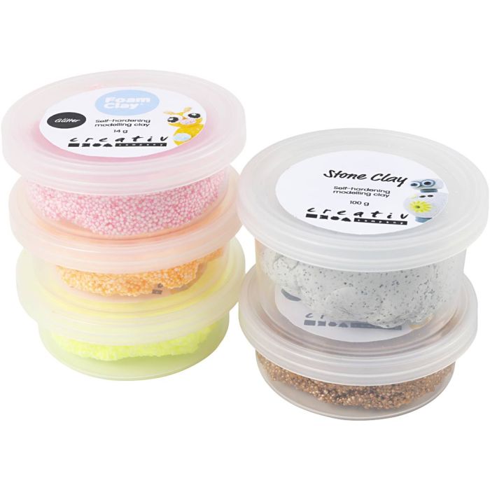 Stone Clay Mix, röd/orange harmoni, 1 förp.