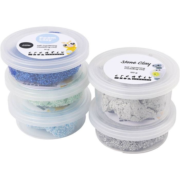 Stone Clay Mix, blå/grön harmoni, 1 förp.