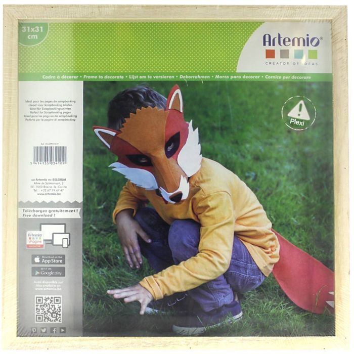 Fotoram av trä - scrapbokformat, stl. 31x31 cm, 1 st.