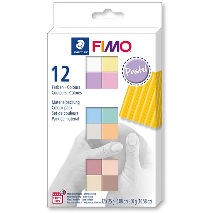 Soft Fimo Effect Paste Set, pastellfärger, 12x25 g/ 1 förp.