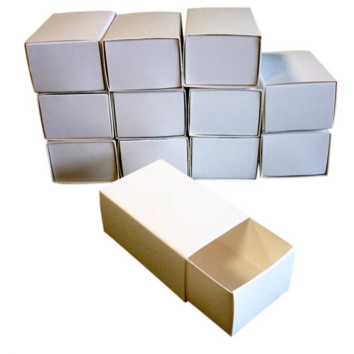 Tomma tändsticksaskar, stl. 8x5x3,5 cm, 12 st./ 1 förp.