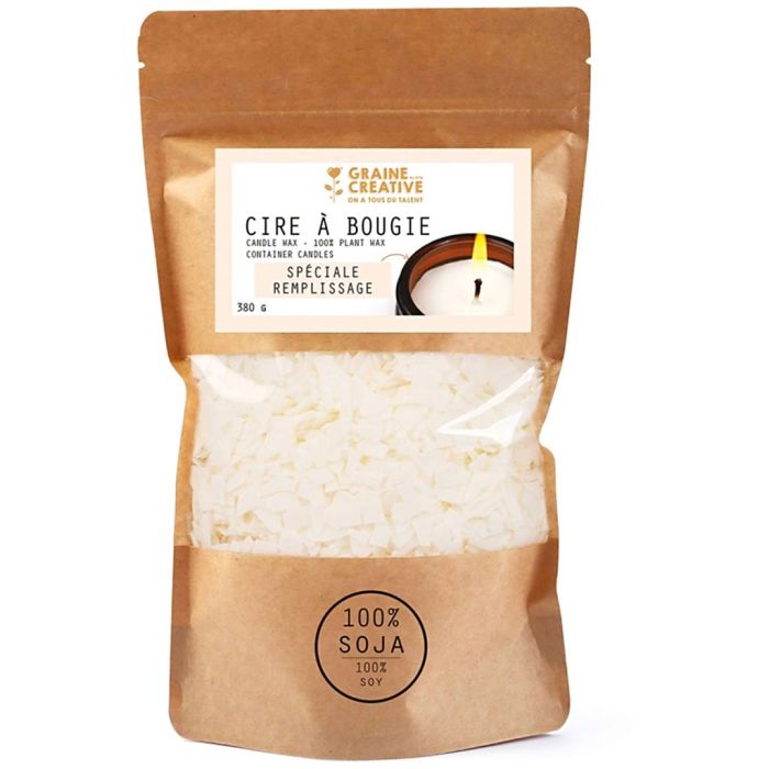 Veganskt sojavax för ljusfyllning, 380 g/ 1 förp.