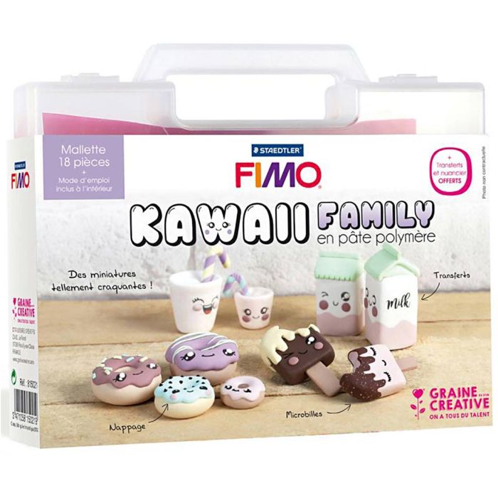 Fimo figurine case, Kawaii-Familjen, 18 st./ 1 förp.