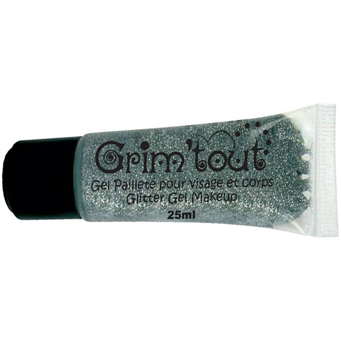 Glittergel ansiktsmålning, silver, 25 ml/ 1 burk