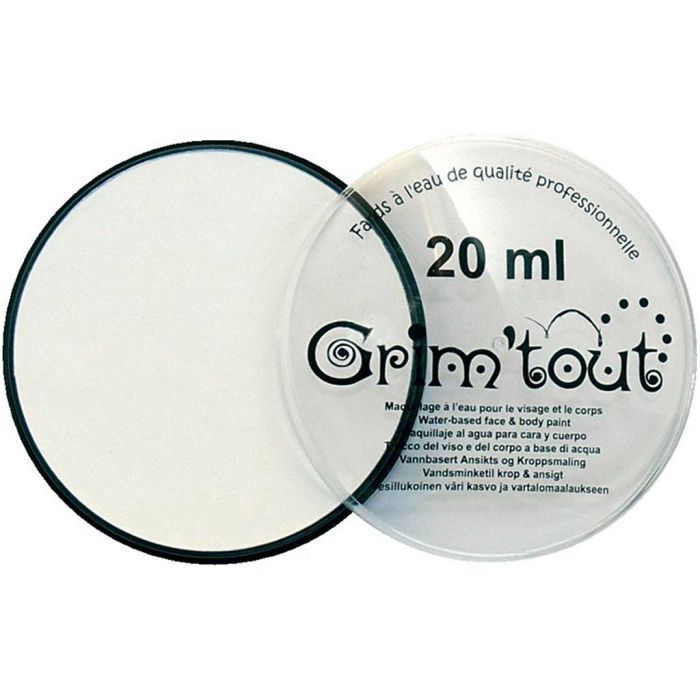 Professionell ansiktsmålning nyans, vit, 20 ml/ 1 burk