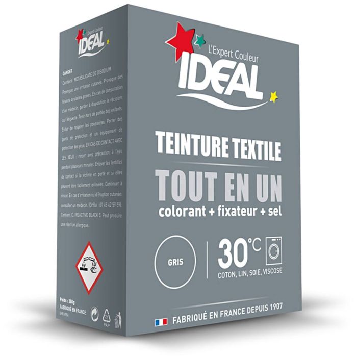 Ideal Allt-i-Ett-set med textilfärg, mini, grå, 230 g/ 1 förp.