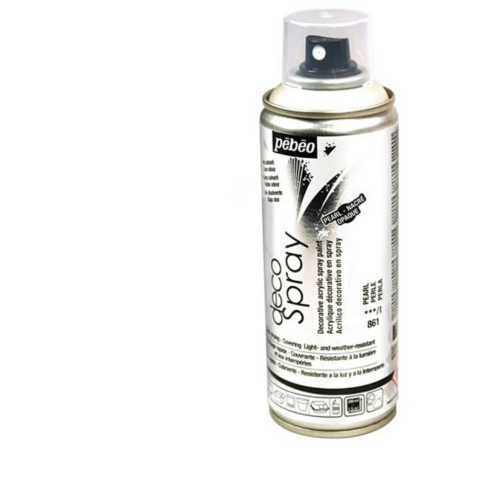 DecoSpray sprayfärg, vit, pärlemor, 200 ml/ 1 burk