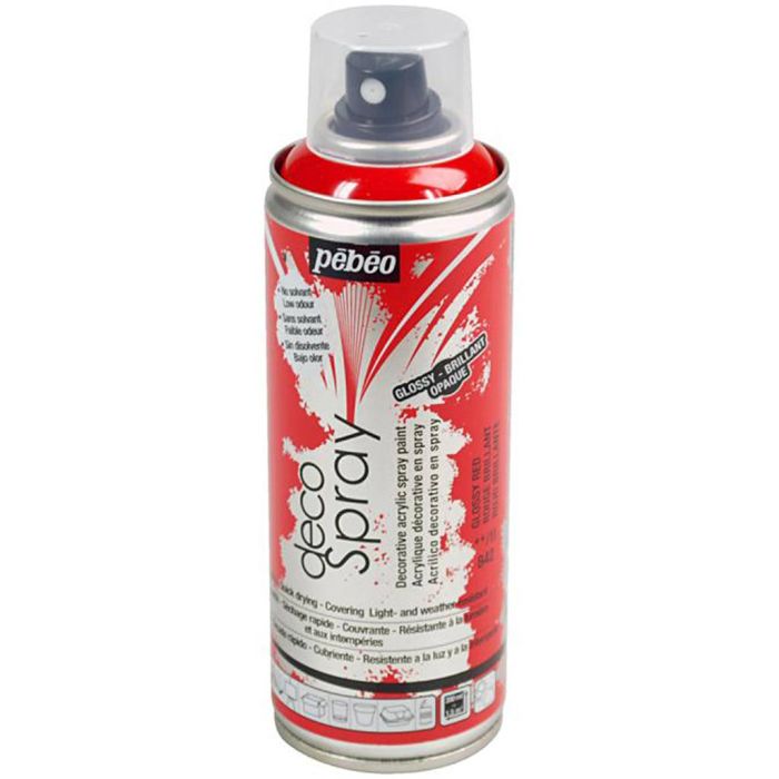 DecoSpray sprayfärg, blank, röd, 200 ml/ 1 burk
