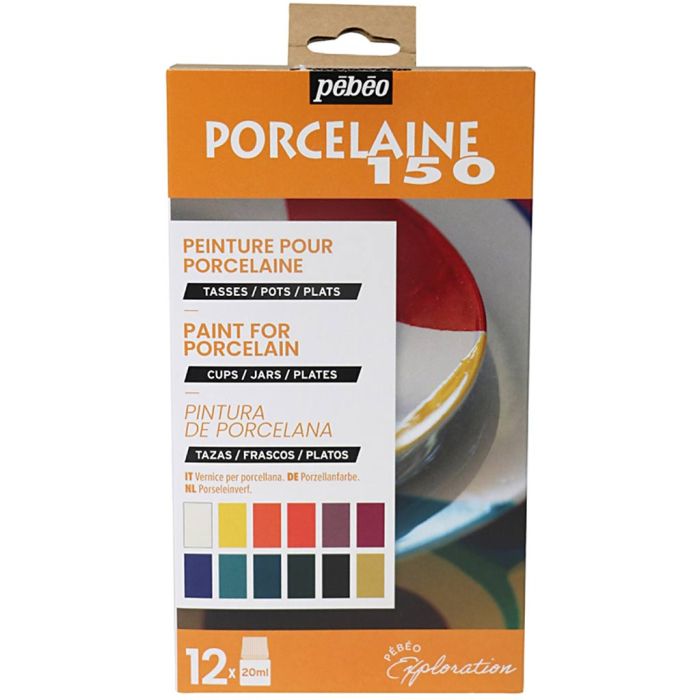 Pebeo Exploration Set, Porslinsmålning, nr. 1, mixade färger, 12x20 ml/ 1 förp.