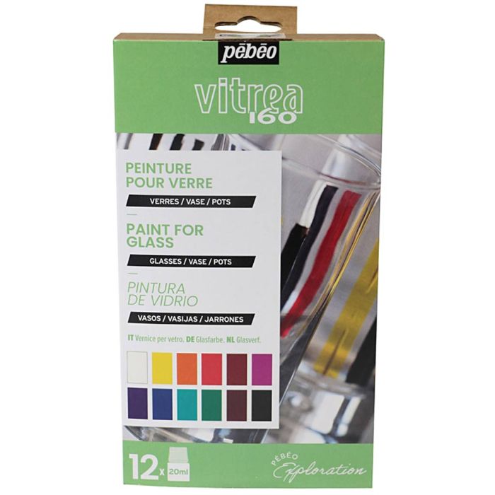 Exploration Box, Glasmålning, mixade färger, 12x20 ml/ 1 förp.