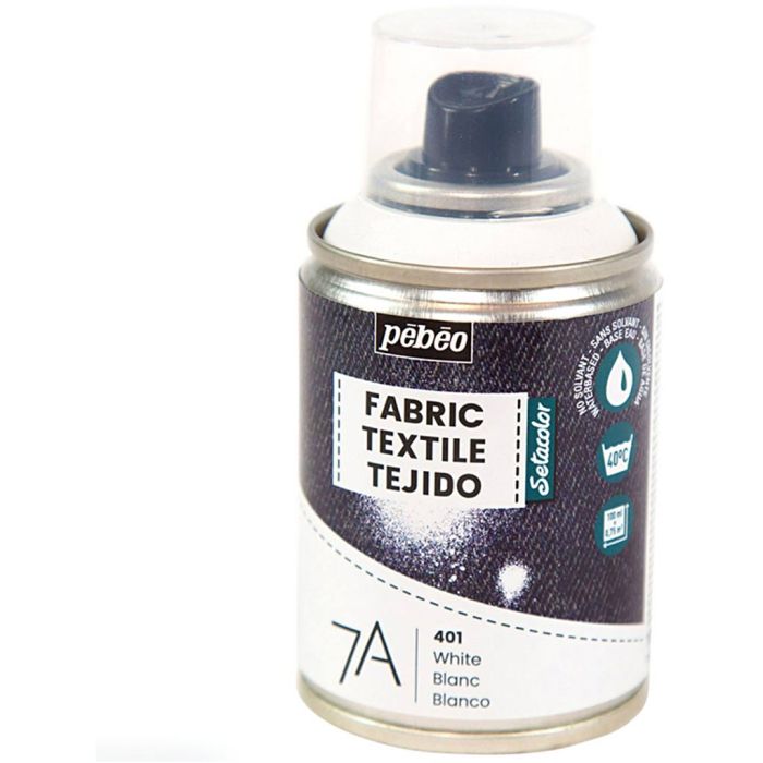 Sprayfärg för textil, vit, 100 ml/ 1 flaska