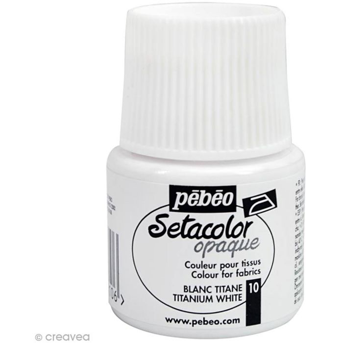 Pebeo Setacolor tygfärg, vit, 45 ml/ 1 flaska