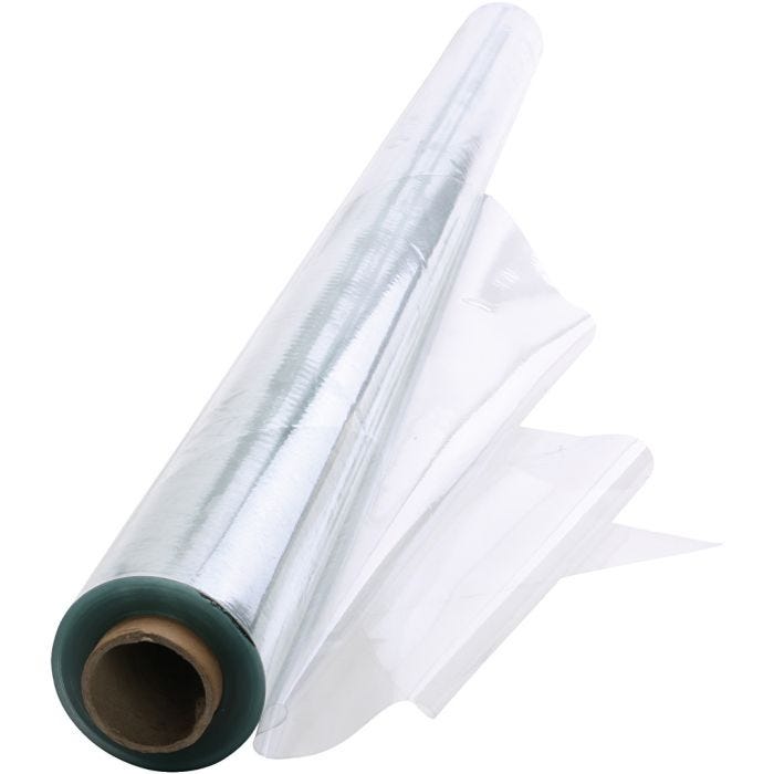 Plastduk, B: 140 cm, klar, 20 m/ 1 rl.