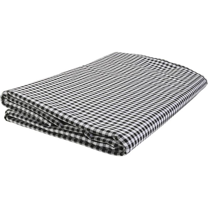 Bomullstyg, B: 145 cm, svart, vit, 5 m/ 1 förp.