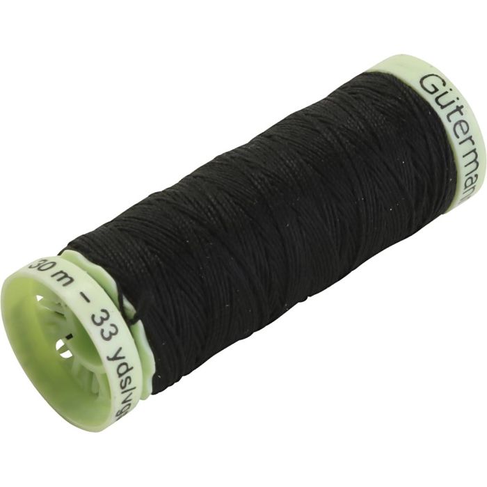 Knapptråd, svart, 30 m/ 1 rl.
