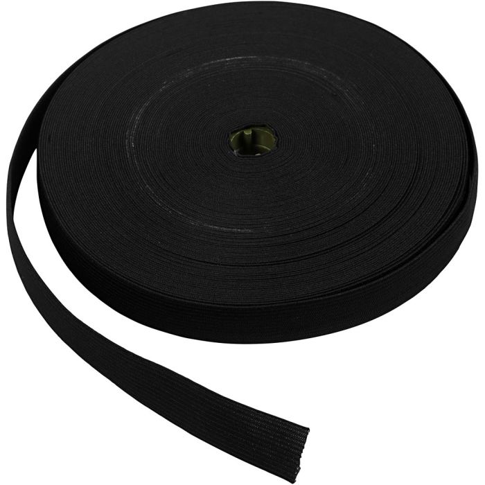 B: 20 mm, svart, 25 m/ 1 rl.