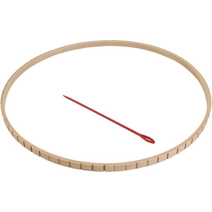 Cirkelväv i trä, Dia. 29 cm, 1 st.