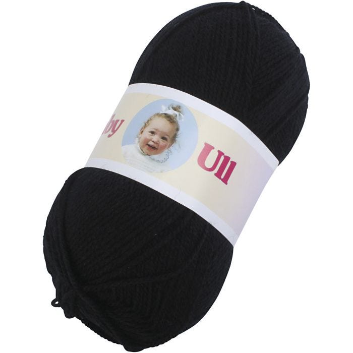Baby Ullgarn, svart, 50 g/ 1 nystan