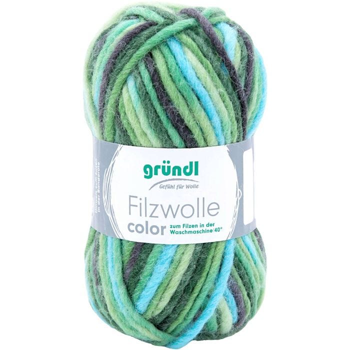 Kraftigt ullgarn, grönolja, 50 g/ 1 nystan