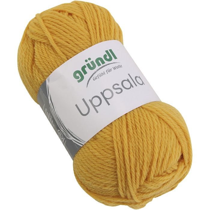 Ullgarn, L: 125 M, gul, 50 g/ 1 st.