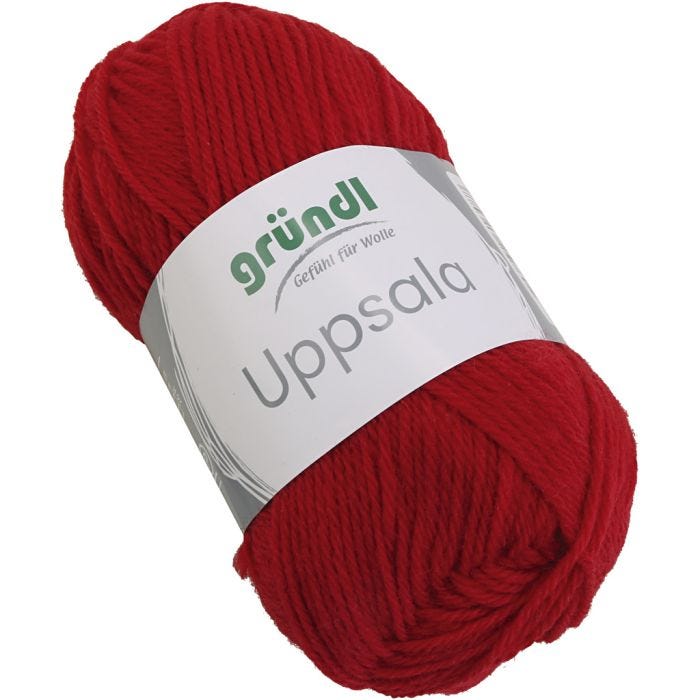 Ullgarn, L: 125 M, röd, 50 g/ 1 st.