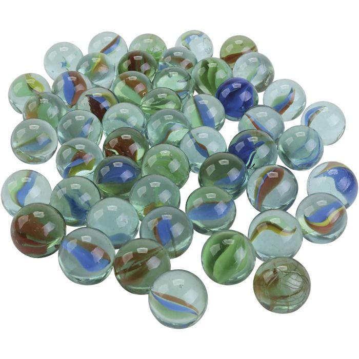 Glaskulor, Dia. 16 mm, 50 st./ 1 förp.