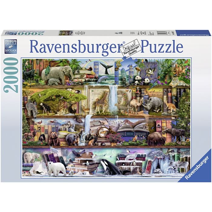 Ravensburger pussel Kattungar, Wild Kingdom, 1 st., 2000 brickor