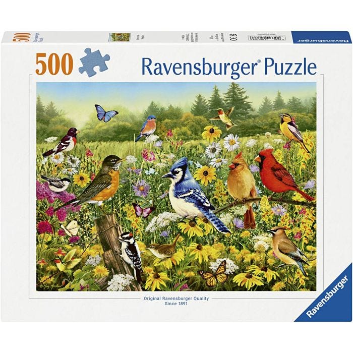 Ravensburger pussel Kattungar, Fåglar, 500 brickor, 1 förp.