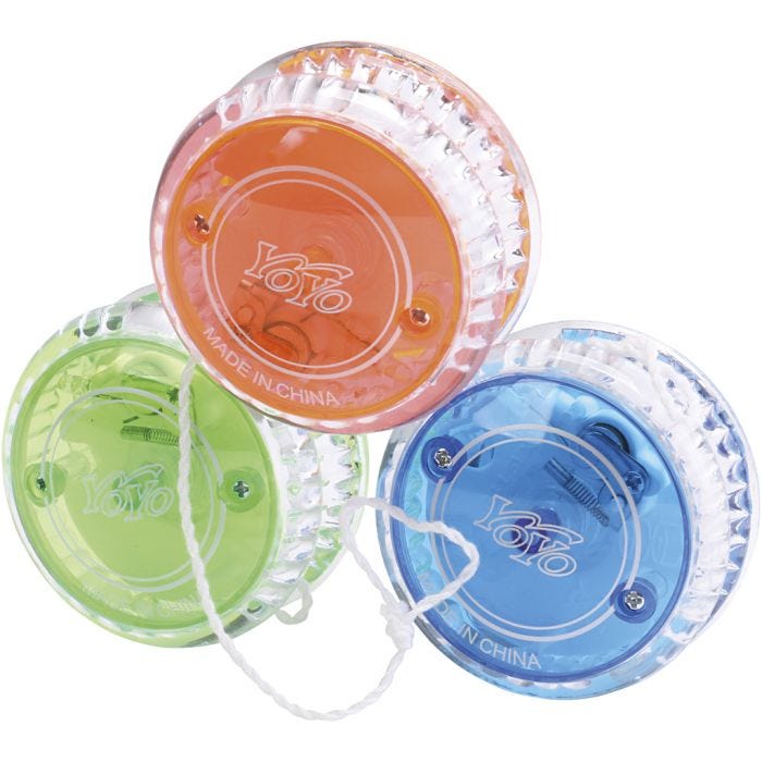 Jojo i plast, mixade färger, 1 st.