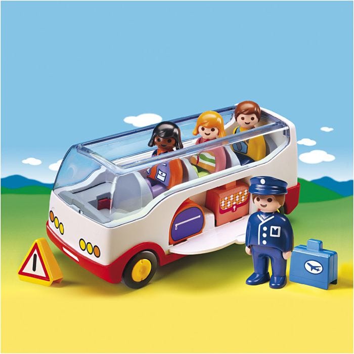 Playmobil Buss, H: 15,6 cm, L: 25,2 cm, B: 10 cm, 1 set