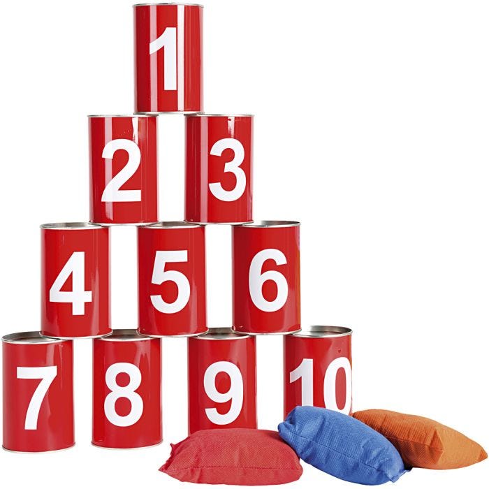 Tivoliburkar, 1 set
