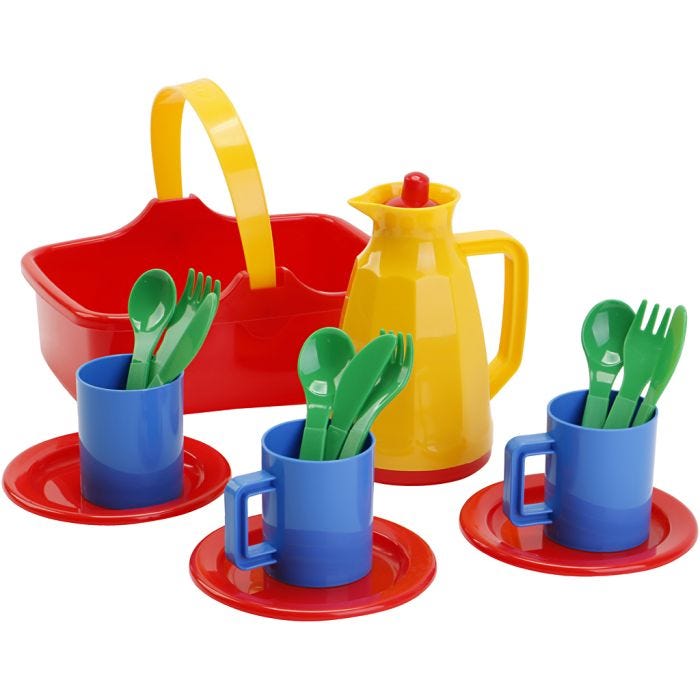 dantoy Picknickset i korg, L: 23 cm, 17 st./ 1 förp.