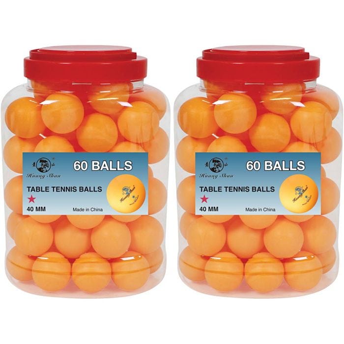 Bordtennisbollar, Dia. 40 mm, orange, 120 st./ 1 förp.