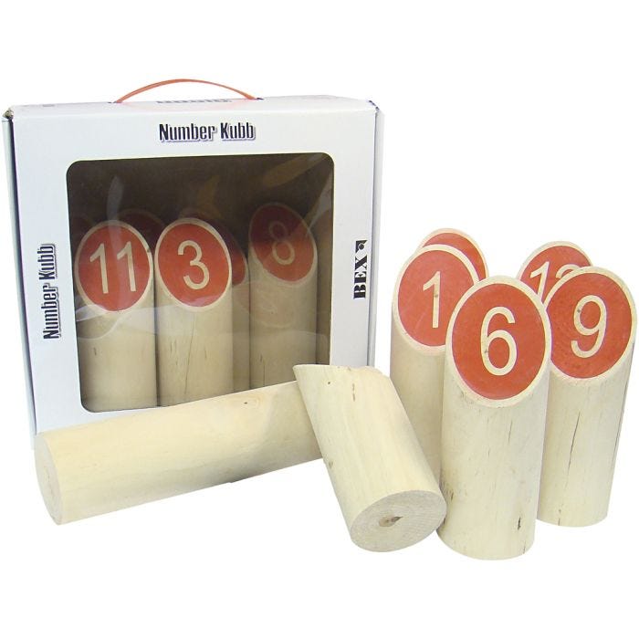 Kubb med siffror, 1 set