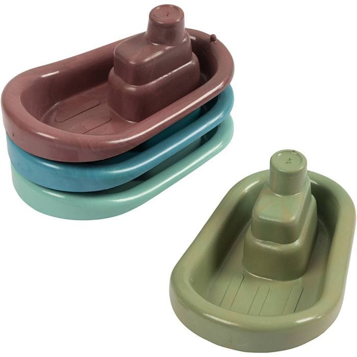 dantoy Blue Marine Toys Båtar av plast, stl. 15x12,5x9,5 cm, 4 st./ 1 förp.