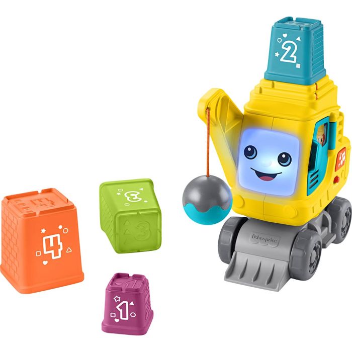 Fisher-Price stapelkran, H: 21 cm, L: 22,5