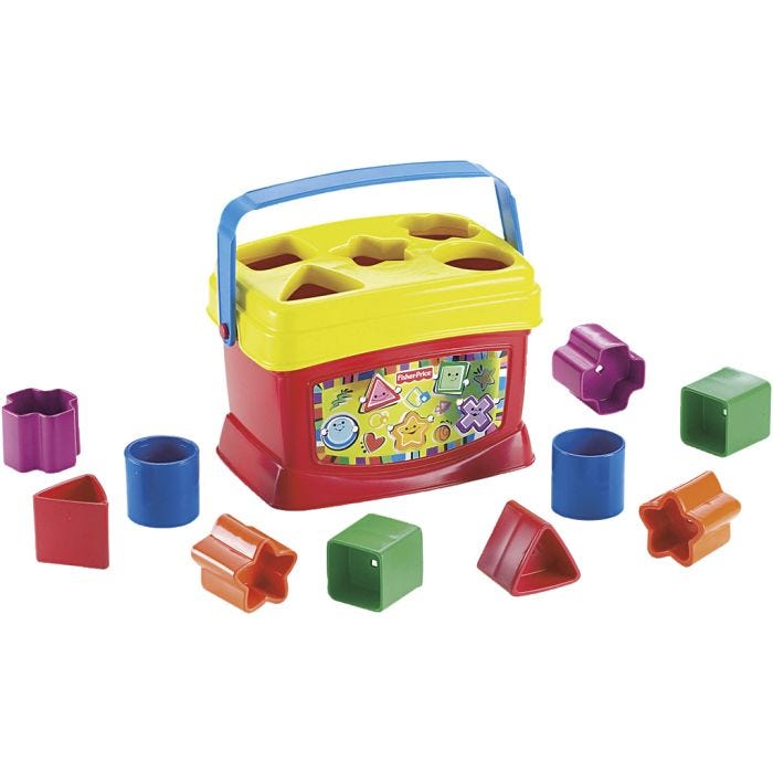 Fisher-Price Klosslåda, stl. 14x18x12 cm, 1 st.