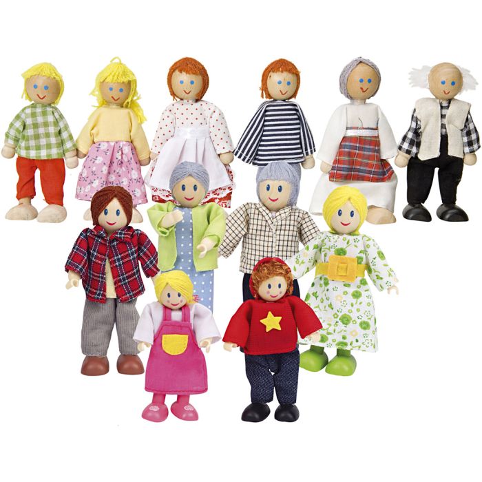 Dockfamilj, stl. 7-13 cm, 12 st./ 1 förp.