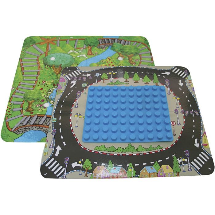Aktivitetsmatta till Klossar, stl. 54x48 cm, 2 st./ 1 förp.