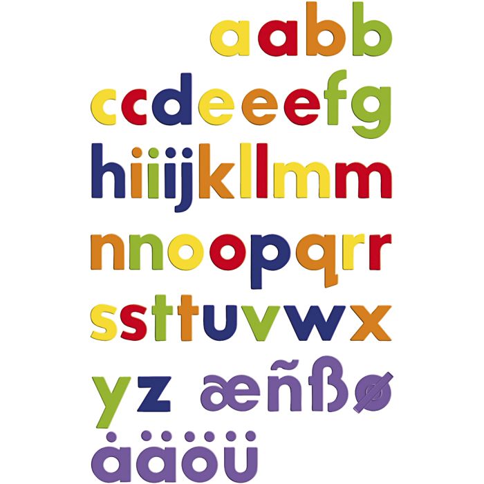 Magnetbokstäver, 36 st./ 1 förp.