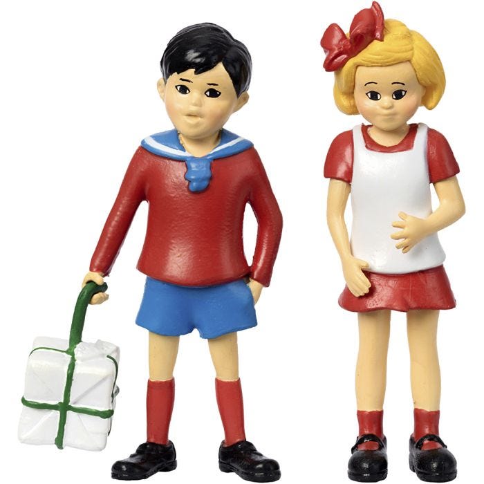 Tommy och Annika figurer, stl. 8 cm, 2 st./ 1 set