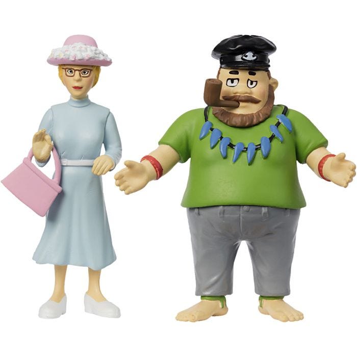 Prussiluskan och Efraim Långstrump, stl. 10 cm, 2 st./ 1 set