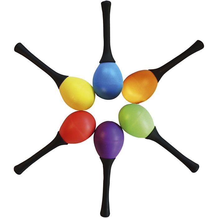 Chicken maracas, stl. 13 cm, 2 st./ 1 set