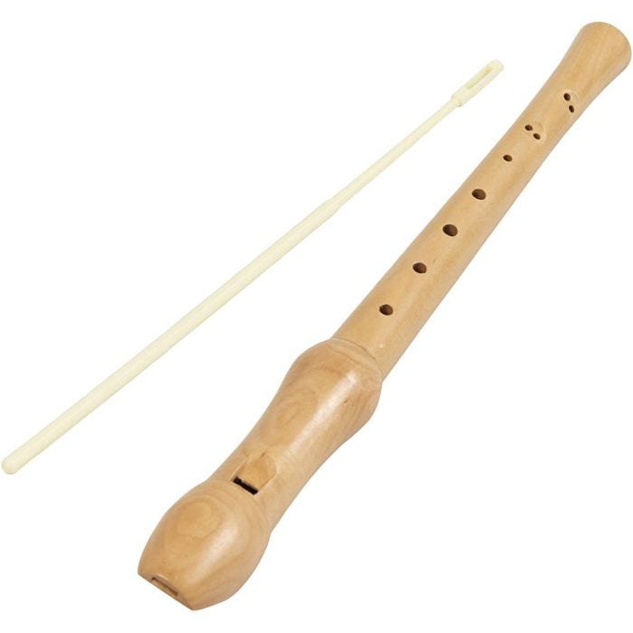 Blockflöjt, L: 32 cm, 1 st.