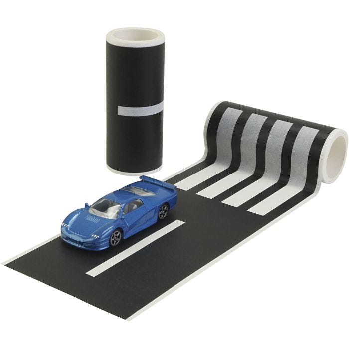 Vägbanetejp, stl. 10 cm, 5x5 m/ 1 förp.