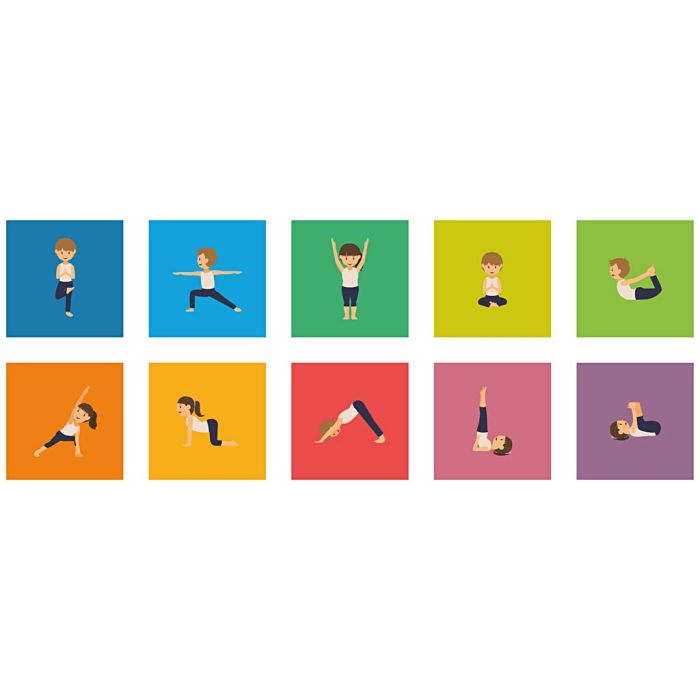 Yogaplattor för barn, L: 45 cm, B: 45 cm, 10 st./ 1 förp.