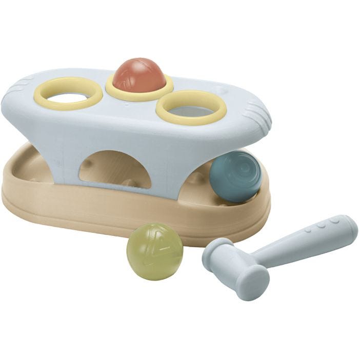 dantoy tiny BIO hammarbänk, H: 17,5 cm, L: 34,5 cm, B: 19 cm, 5 delar/ 1 set