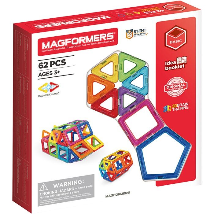 MAGFORMERS, 62 delar/ 1 set