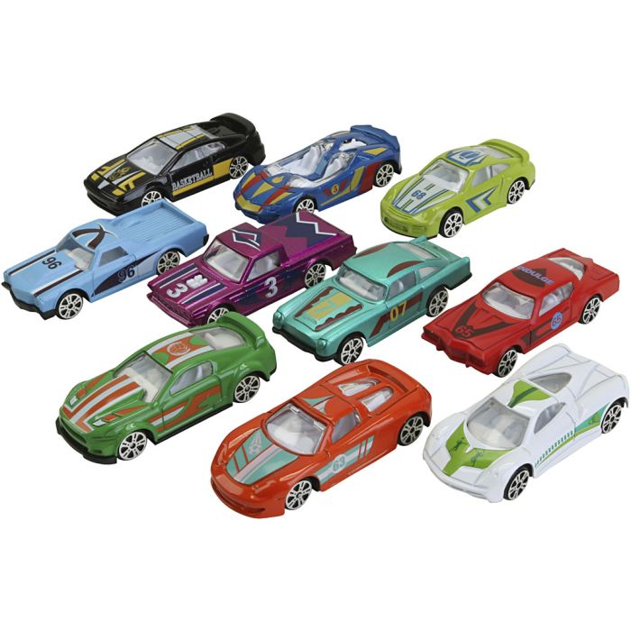 Metallbilar, stl. 7 cm, 20 st./ 1 set