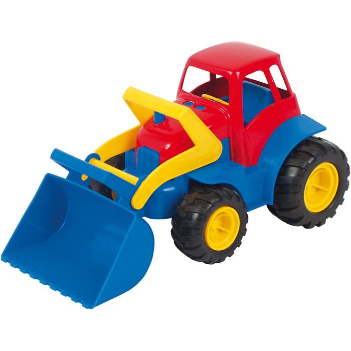 dantoy Traktor med Skopa, stl. 30x15x16 cm, 6 st./ 1 set